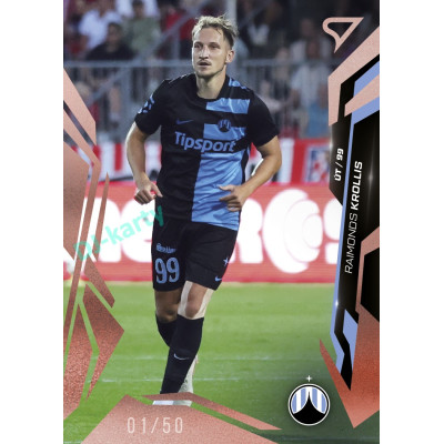 2026/27 Sportzoo Chance Liga 1. série #070 RAIMONDS KROLLIS Radiance Copper xx/50
