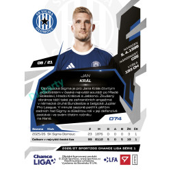 2026/27 Sportzoo Chance Liga 1. série #074 JAN KRÁL