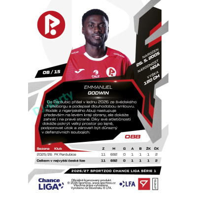 2026/27 Sportzoo Chance Liga 1. série #088 EMMANUEL GODWIN