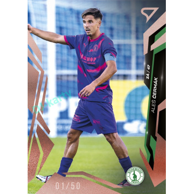 2026/27 Sportzoo Chance Liga 1. série #100 ALEŠ ČERMÁK Radiance Copper xx/50