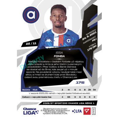 2026/27 Sportzoo Chance Liga 1. série #176 ISSA FOMBA