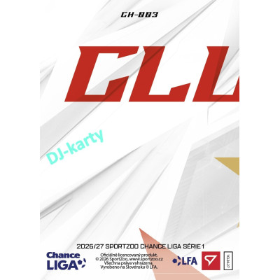 2026/27 Sportzoo Chance Liga 1. série #CH-003 TOMÁŠ CHORÝ Clubhouse