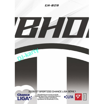 2026/27 Sportzoo Chance Liga 1. série #CH-029 TOM SLONČÍK Clubhouse