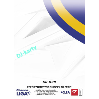 2026/27 Sportzoo Chance Liga 1. série #CH-090 VENKOVNÍ DRES Clubhouse
