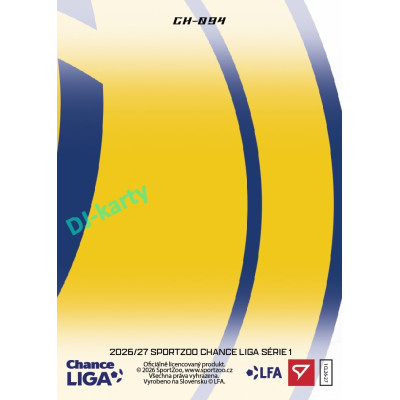 2026/27 Sportzoo Chance Liga 1. série #CH-094 STANISLAV DOSTÁL Clubhouse
