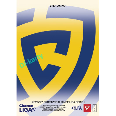 2026/27 Sportzoo Chance Liga 1. série #CH-095 BRONISLAV ČERVENKA Clubhouse