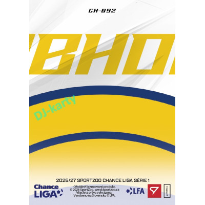 2026/27 Sportzoo Chance Liga 1. série #CH-092 MICHAL CUPÁK Clubhouse