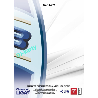 2026/27 Sportzoo Chance Liga 1. série #CH-103 JIŘÍ FLODER Clubhouse