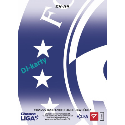 2026/27 Sportzoo Chance Liga 1. série #CH-114 MICHAL TRÁVNÍK Clubhouse