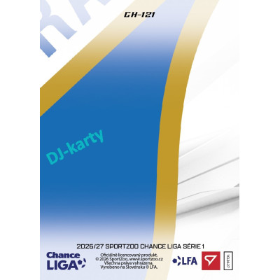 2026/27 Sportzoo Chance Liga 1. série #CH-121 MARTIN JEDLIČKA Clubhouse