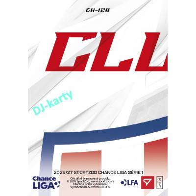 2026/27 Sportzoo Chance Liga 1. série #CH-129 DANIEL VAŠULÍN Clubhouse