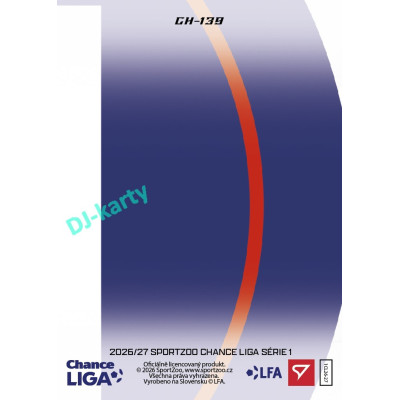 2026/27 Sportzoo Chance Liga 1. série #CH-139 TADEÁŠ STOPPEN Clubhouse