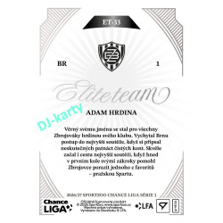 2026/27 Sportzoo Chance Liga 1. série #ET-33 ADAM HRDINA Elite Team