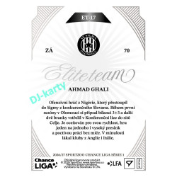 2026/27 Sportzoo Chance Liga 1. série #ET-17 AHMAD GHALI Elite Team