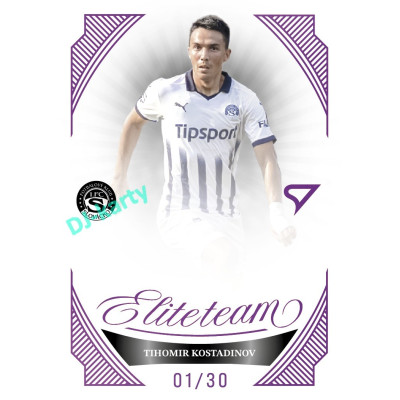 2026/27 Sportzoo Chance Liga 1. série #ET-29 TIHOMIR KOSTADINOV Elite Team Amethyst Purple xx/30