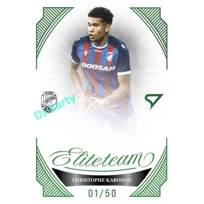 2026/27 Sportzoo Chance Liga 1. série #ET-08 CHRISTOPHE KABONGO Elite Team Emerald Green xx/50