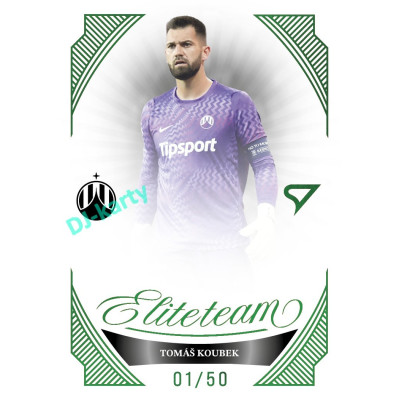 2026/27 Sportzoo Chance Liga 1. série #ET-15 TOMÁŠ KOUBEK Elite Team Emerald Green xx/50