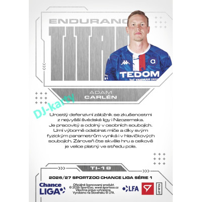 2026/27 Sportzoo Chance Liga 1. série #TI-18 ADAM CARLÉN Endurance Titan