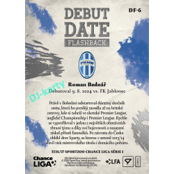 2026/27 Sportzoo Chance Liga 1. série #DF-6 ROMAN BEDNÁŘ Debut Date Flashback