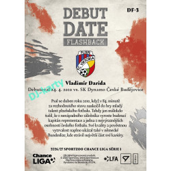 2026/27 Sportzoo Chance Liga 1. série #DF-3 VLADIMÍR DARIDA Debut Date Flashback