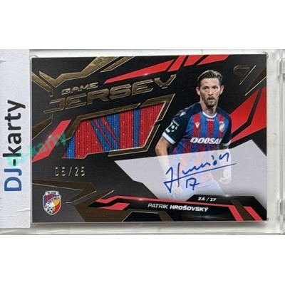 2026/27 Sportzoo Chance Liga 1. série #GJS-PH Patrik Hrošovský Game Jersey Gold Auto 05/25