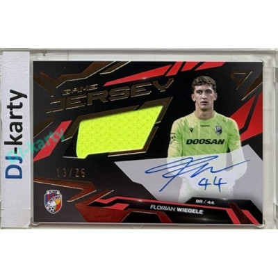 2026/27 Sportzoo Chance Liga 1. série #GJS-FW Florian Wiegele Game Jersey Gold Auto 13/25