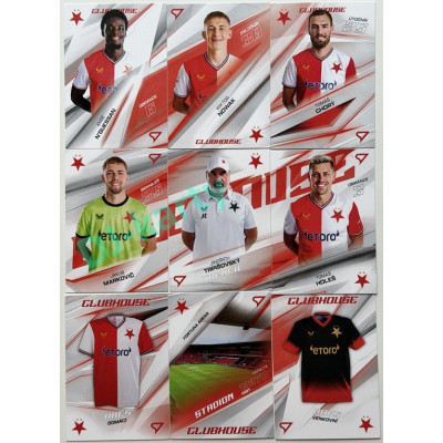 2026/27 Sportzoo Chance Liga 1. série kompletní set 9ks karet Clubhouse SK Slavia Praha