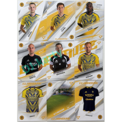 2026/27 Sportzoo Chance Liga 1. série kompletní set 9ks karet Clubhouse FC Zlín
