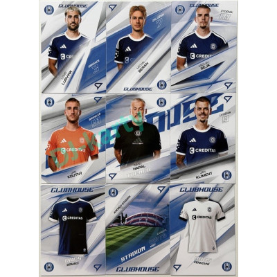2026/27 Sportzoo Chance Liga 1. série kompletní set 9ks karet Clubhouse FK Sigma Olomouc