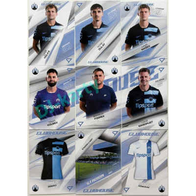 2026/27 Sportzoo Chance Liga 1. série kompletní set 9ks karet Clubhouse FC Slovan Liberec