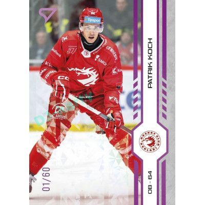 2024/25 Sportzoo ELH 2. serie #255 Patrik Koch Purple Iceberg xx/60