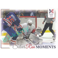 2023/24 Legendary Cards Hlinka Gretzky Cup Young Lions #SRM-01 Jakub Milota v akci proti USA Silver Run Moments
