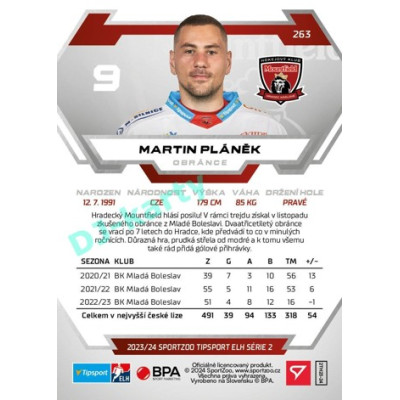 2023/24 Sportzoo ELH 2. serie #263 Martin Pláněk