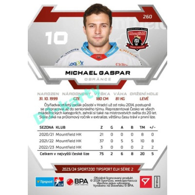 2023/24 Sportzoo ELH 2. serie #260 Michael Gaspar