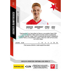 2023/24 Sportzoo Fortuna Liga 2. série #215 Andres Dumitrescu
