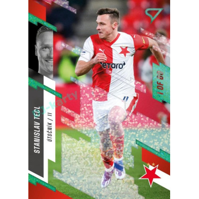 2023/24 Sportzoo Fortuna Liga 2. série #225 Stanislav Tecl Green Dew 1of60