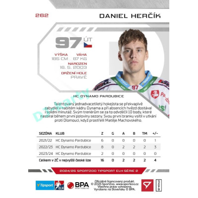 2024/25 Sportzoo ELH 2. serie #262 Daniel Herčík