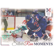 2023/24 Legendary Cards Hlinka Gretzky Cup Young Lions #SRM-02 Jakub Milota zneškodnil 19 střel USA Silver Run Moments