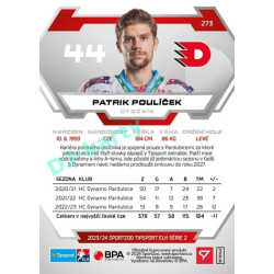 2023/24 Sportzoo ELH 2. serie #273 Patrik Poulíček