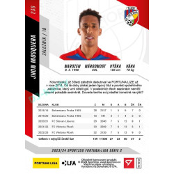 2023/24 Sportzoo Fortuna Liga 2. série #236 Jhon Mosquera