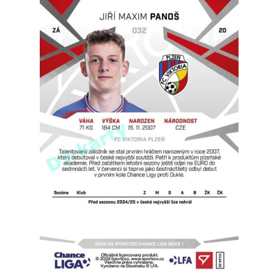 2024/25 Sportzoo Chance Liga 1. série #032 Jiří Panoš