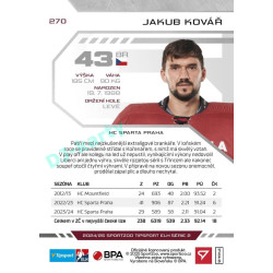 2024/25 Sportzoo ELH 2. serie #270 Jakub Kovář