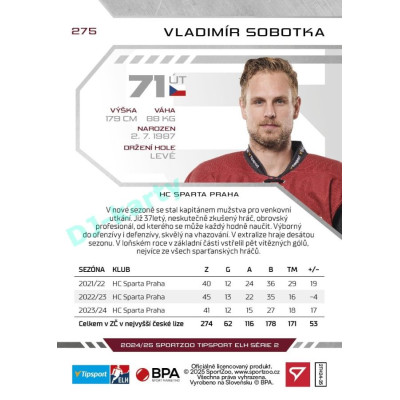 2024/25 Sportzoo ELH 2. serie #275 Vladimír Sobotka