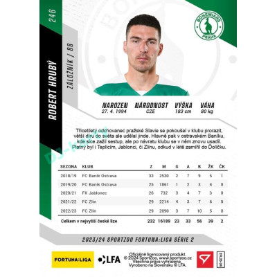 2023/24 Sportzoo Fortuna Liga 2. série #246 Robert Hrubý