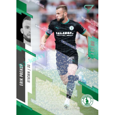 2023/24 Sportzoo Fortuna Liga 2. série #250 Erik Prekop Green Dew 1of60