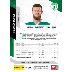 2023/24 Sportzoo Fortuna Liga 2. série #243 Antonín Křapka