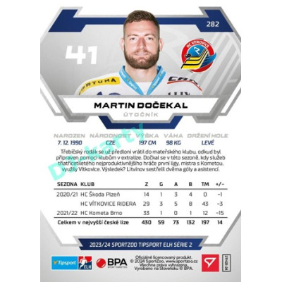 2023/24 Sportzoo ELH 2. serie #282 Martin Dočekal