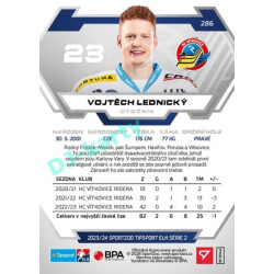 2023/24 Sportzoo ELH 2. serie #286 Vojtěch Lednický