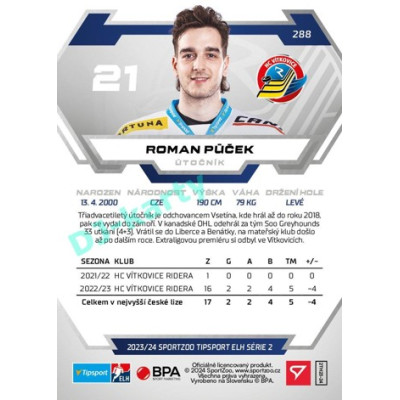 2023/24 Sportzoo ELH 2. serie #288 Roman Půček