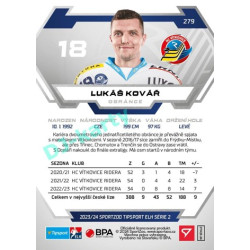 2023/24 Sportzoo ELH 2. serie #279 Lukáš Kovář